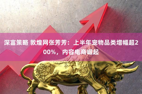 深富策略 敦煌网张芳芳：上半年宠物品类增幅超200%，内容电商崛起